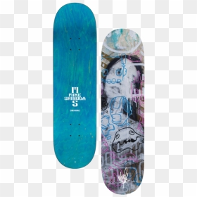 Doodle Drip Triptych Skate Deck - Mike Shinoda Skateboard, HD Png Download - skateboard deck png