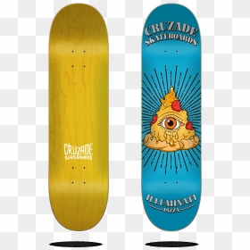 Cruzade Illuminaty Pizza - Skateboard, HD Png Download - skateboard deck png