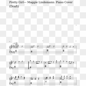 Pretty Girl Maggie Lindemann Piano Cover Sheet Music - Sheet Music, HD Png Download - maggie lindemann png