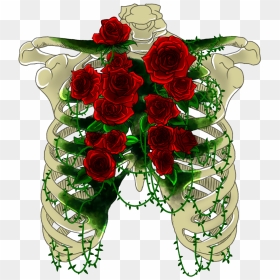 Transparent Tumblr Rose Png - Aesthetic T Shirt Roblox, Png Download - ribcage png