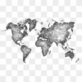 World Map Triangles Wireframe - Watercolor World Map Transparent, HD Png Download - wireframe png
