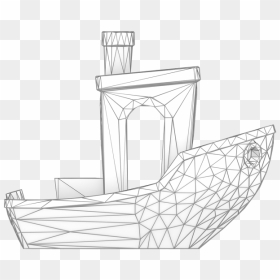 Benchy Boat Clipart, HD Png Download - wireframe png