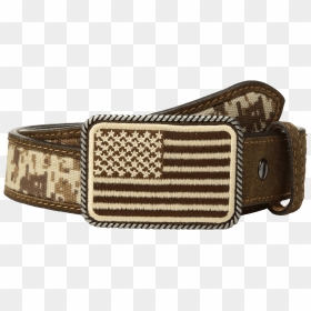 Ariat Western Belt Mens Digital Camo Overlay Med Brown - Ariat Patriot Belt, HD Png Download - ariat logo png
