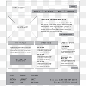 Wireframe Mid - Us Page Wireframe, HD Png Download - wireframe png