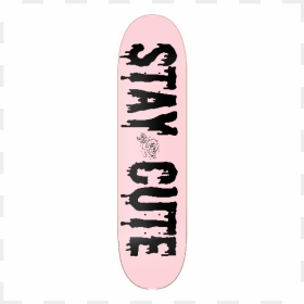 Stay Cute Pink Logo Rose Skate Deck - Zombie, HD Png Download - skateboard deck png