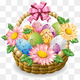 Transparent Clipart Paques Gratuit - Basket With Easter Eggs, HD Png Download - anime png gifs