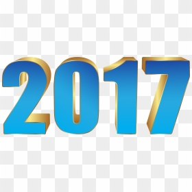 2017 Gold And Blue Png Clipart Image, Transparent Png - 2017 gold png
