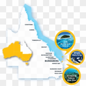 Scuba Diving Queensland Map - Map, HD Png Download - marina joyce png