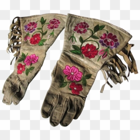A Very Attractive Pair Of Native American Indian Gauntlets - Barefoot, HD Png Download - american indian png