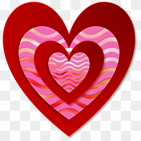 Red And Pink Heart, HD Png Download - corazon rosa png