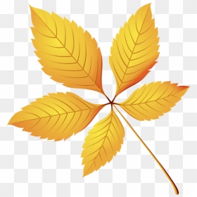 Желтый Лист, Осенняя Листва, Осень, Yellow Leaf, Autumn - Chestnut Clipart Leaves, HD Png Download - hojas de otoño png