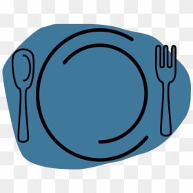 Blue Plate Png Icons - Spoon And Fork, Transparent Png - plate icon png