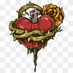 Heart With Rose Thorns - Illustration, HD Png Download - rose thorns png
