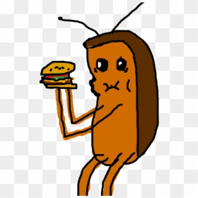 Roach Eating A Krabby Patty, HD Png Download - krabby png