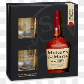 Maker"s Mark Old Fashioned Gift Pack 750 Ml - Maker's Mark Glass Set, HD Png Download - makers mark png
