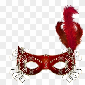 Red Masquerade Mask Png, Transparent Png - antifaz png