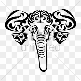 Elephant Tattoo Design Vector Image - Tattoo Elephant Designs Vector, HD Png Download - elephant vector png
