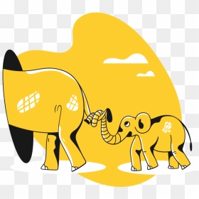 Indian Elephant, HD Png Download - elephant vector png