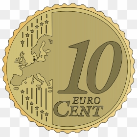 10 Euro Cent Clipart - 50 Cent Euro Coin, HD Png Download - cent symbol png
