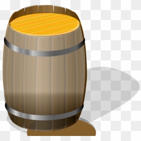 Barrel,cylinder,beer - Barrel Clip Art, HD Png Download - beer barrel png