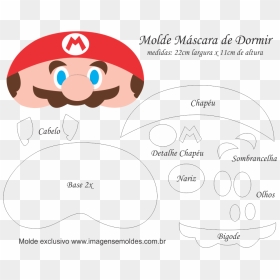 Clipart Duck Mask - Molde De Mascara De Mario Bros, HD Png Download - antifaz png