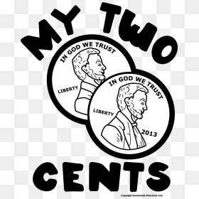 Clipart 2 Cents Jpg Library Download Free 2 Cents Cliparts, - Cartoon, HD Png Download - cent symbol png