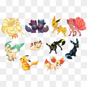 Vulpix And Leafeon, HD Png Download - ninetales png