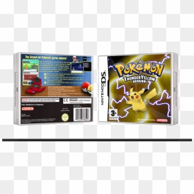 Pokemon Thunder Yellow Version Box Cover - Original Pokemon Game Nintendo Ds, HD Png Download - pokemon yellow logo png