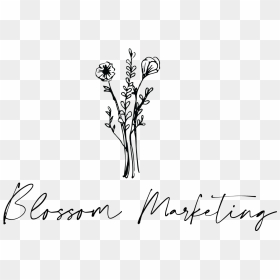 Blossom Smm Logo New Font-01, HD Png Download - floral lines png