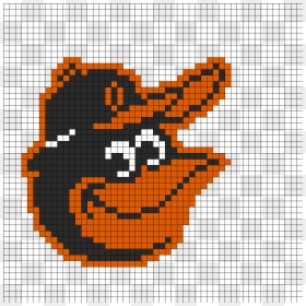 Baltimore Oriole"s Bird Mascot - Baltimore Orioles Logo Pixel Art, HD Png Download - orioles png