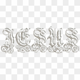 Mirrored Chrome Jesus Typography Lines No Background - Art, HD Png Download - floral lines png