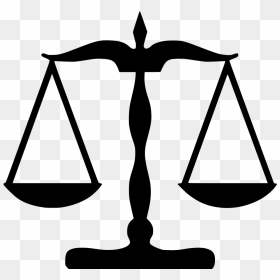 Scales Of Justice Silhouette, HD Png Download - libra scale png