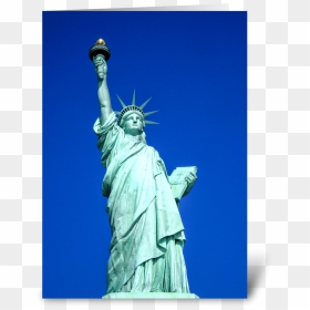 Statue Of Liberty Greeting Card - Statue Of Liberty, HD Png Download - statue of liberty torch png