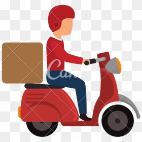 Scooter Vector Delivery Man - Home Pick Up Service, HD Png Download - delivery man png