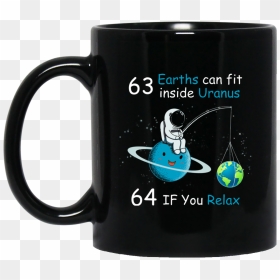 63 Earths Can Fit Inside Uranus Coffee Mugs - Rainbow Music Background Heart, HD Png Download - mugs png