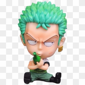 Zorro One Piece Bobblehead Dashboard Mobil 13cm, HD Png Download - roronoa zoro png