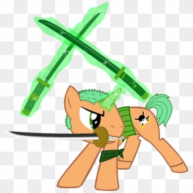 My Little One Piece - One Piece My Little Pony, HD Png Download - roronoa zoro png