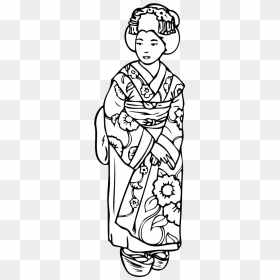 Geisha Girl Anime Svg Clip Arts - Japan People Coloring Pages, HD Png Download - anime .png