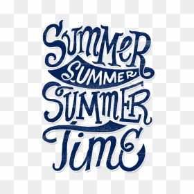 Summertime Png Clipart - Calligraphy, Transparent Png - summer time png