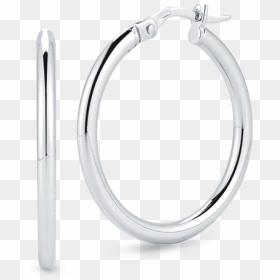 Roberto Coin Perfect Gold Hoops™ 18k White Gold Small - Body Jewelry, HD Png Download - earing png