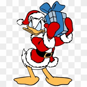 Mickey Mouse Christmas Clip Art 2 - Donald Duck Christmas Coloring Pages, HD Png Download - disney christmas png