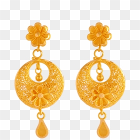 22kt Yellow Gold Chandbali Earrings For Women - Chandbali Earrings In Gold, HD Png Download - earing png