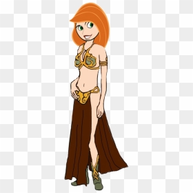 Leia Drawing 20 Minute - Cinderella In Bikini, HD Png Download - kim possible png