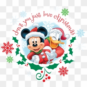 Mickey Mouse Christmas, HD Png Download - disney christmas png