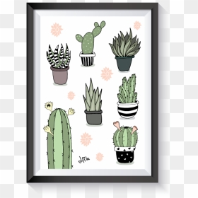 Drawing Cactus Pinterest - Illustration, HD Png Download - cactus drawing png