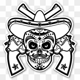 Caveira Mexicana Sticker - Mexican Skulls Png Transparent, Png Download - caveira png