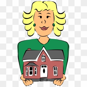 Real Estate Agent Holding House Clip Arts - Owner Clipart, HD Png Download - real estate agent png