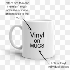 Vinyl On Mugs - Cricut Mugs, HD Png Download - mugs png