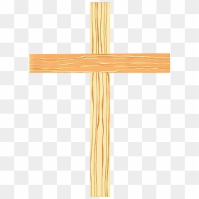 Wood Cross Clipart Transparent Royalty Free Library - Wooden Cross Transparent Background Vetcor, HD Png Download - wood slice png