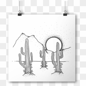 Cactus - Sketch, HD Png Download - cactus drawing png